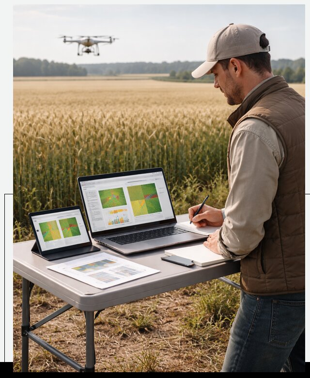 Система AI прогнозирования урожайности для точных агрономий в Рославле