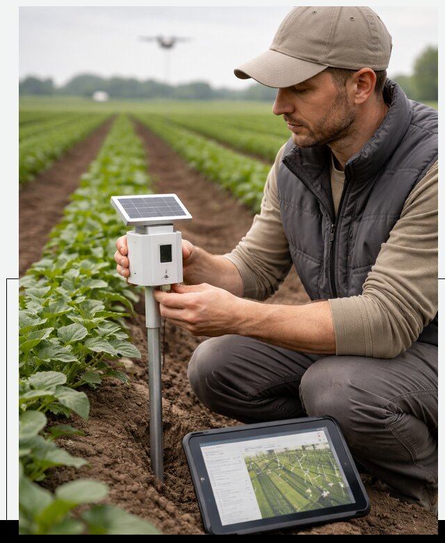 IoT мониторинг сельскохозяйственных полей и контроля в Рославле