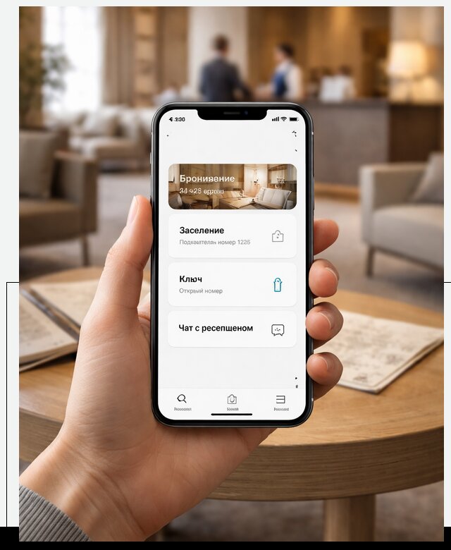 Мобильное приложение для гостей отеля в Рославле, управление сервисом